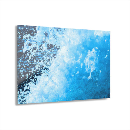 Blue Wake - Acrylic Wall Art - Framed Print with French Cleat Hanger
