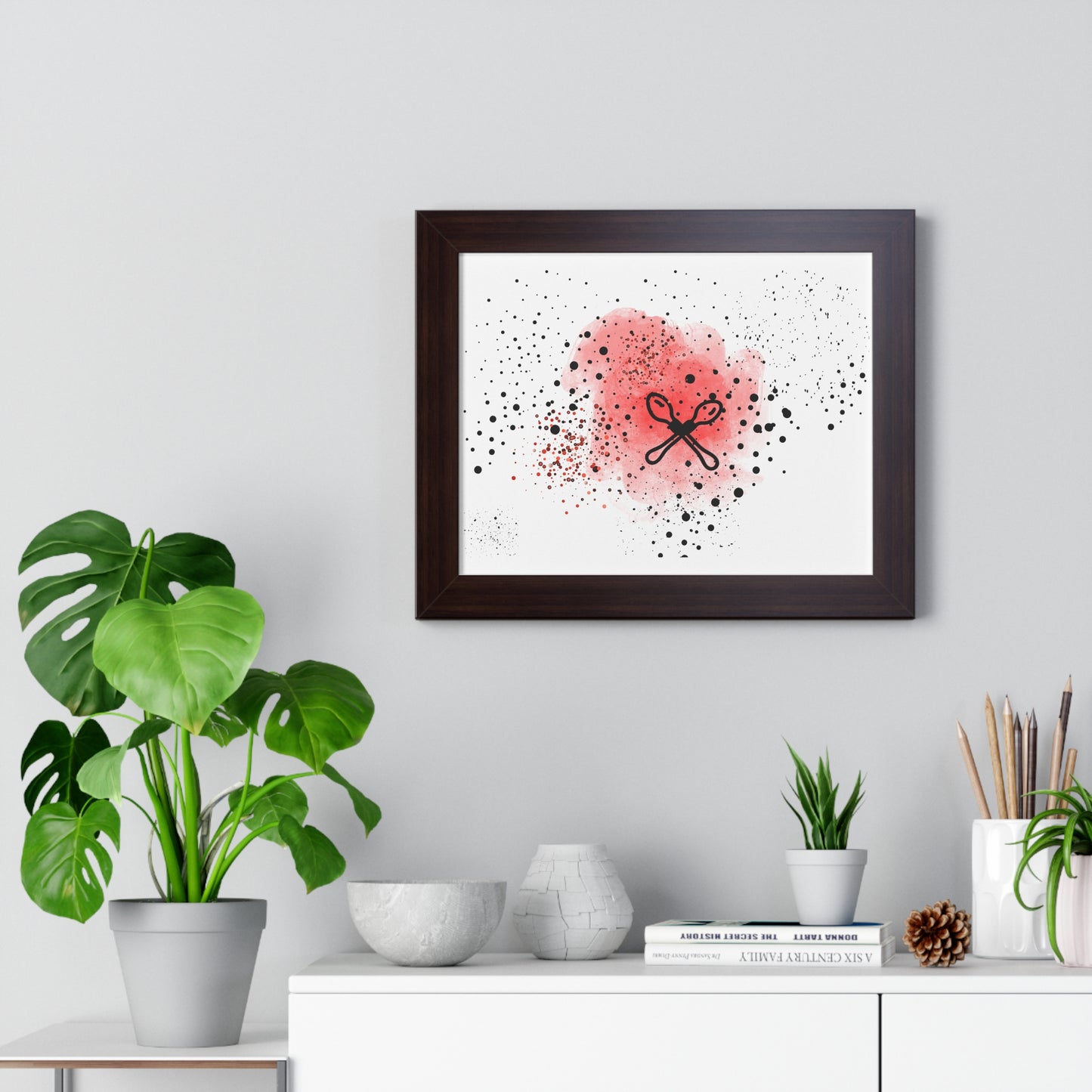 Wooden Spoon Survivor, GenX, Abstract Art Framed Poster, Modern Wall Decor, Unique Gift for Home, Art Print for Living Room, Boho Style Decor