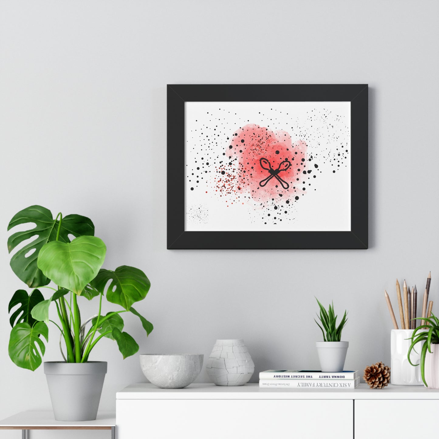 Wooden Spoon Survivor, GenX, Abstract Art Framed Poster, Modern Wall Decor, Unique Gift for Home, Art Print for Living Room, Boho Style Decor