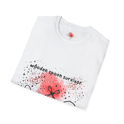 Wooden Spoon Survivor T-Shirt, GenX, Fun Gift, Family Time Apparel, Cooking Humor Tee, Gift for Mother's Day, Cute Cooking Shirt