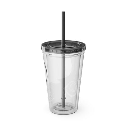 Funny Sunsplash Tumbler | 16oz Travel Cup for Moms | Humor Gift | Straw Included | Perfect for Daily Use or Parties