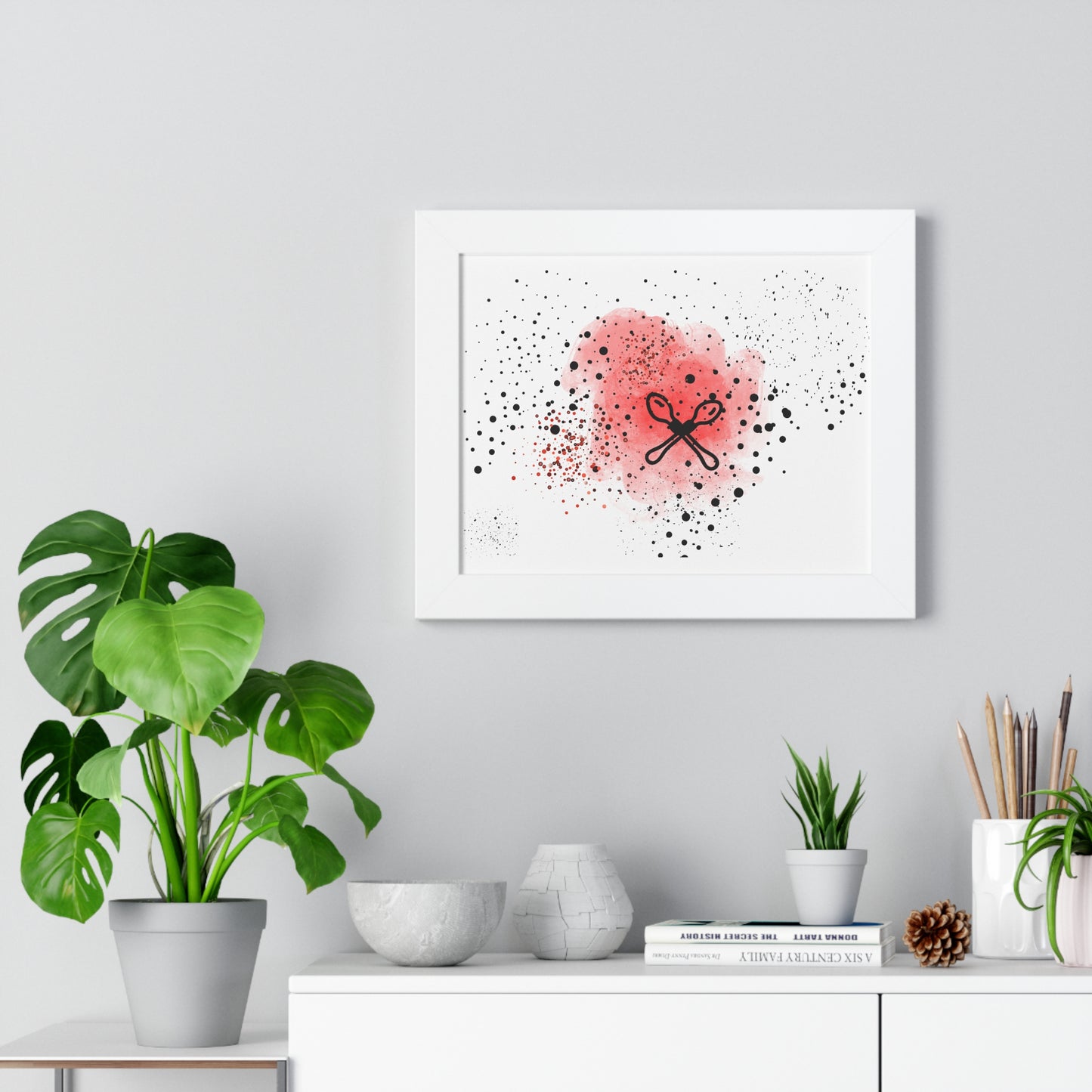 Wooden Spoon Survivor, GenX, Abstract Art Framed Poster, Modern Wall Decor, Unique Gift for Home, Art Print for Living Room, Boho Style Decor