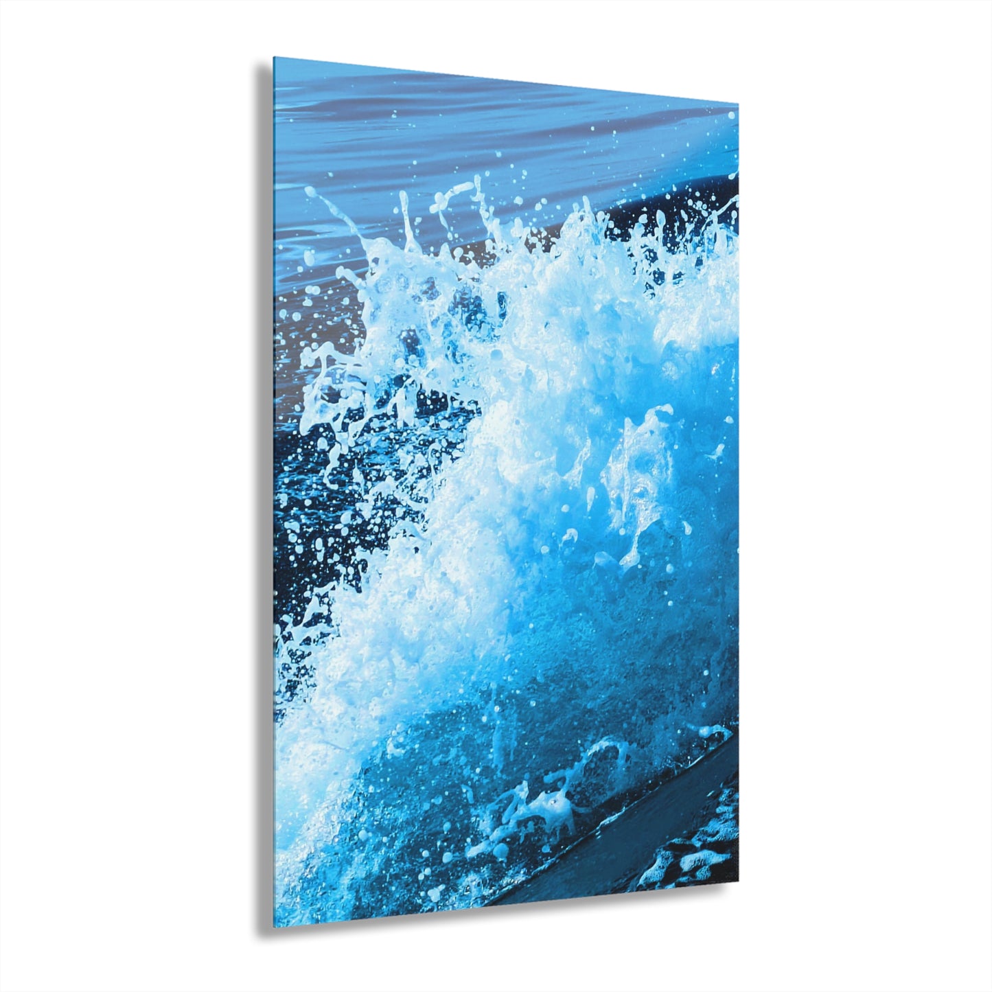 Blue Wake - Acrylic Wall Art - Framed Print with French Cleat Hanger