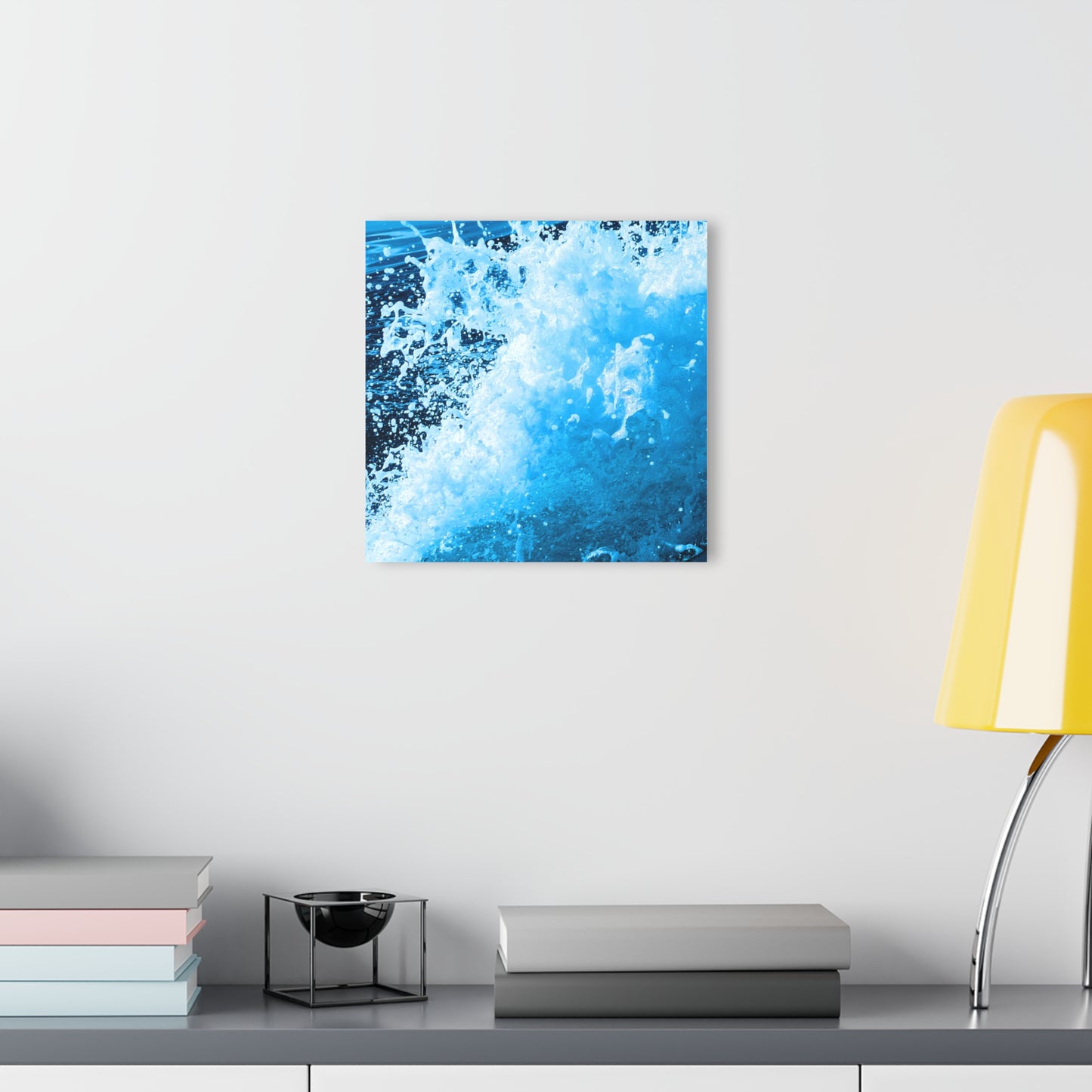Blue Wake - Acrylic Wall Art - Framed Print with French Cleat Hanger