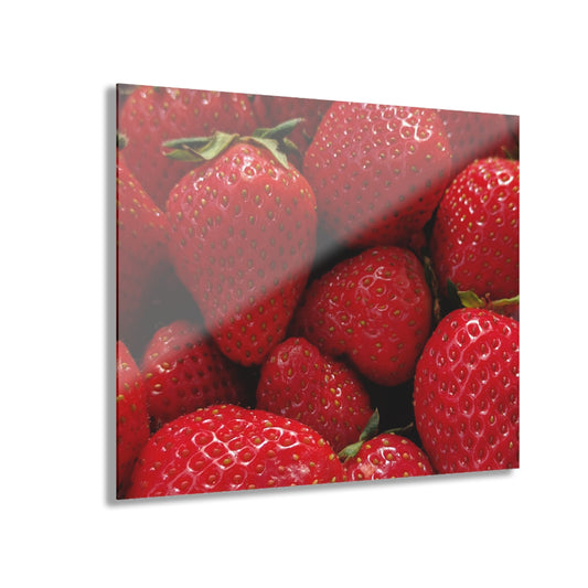 Fresh Strawberries - Acrylic Print (French Cleat Hanging) — Modern Urban Wall Art