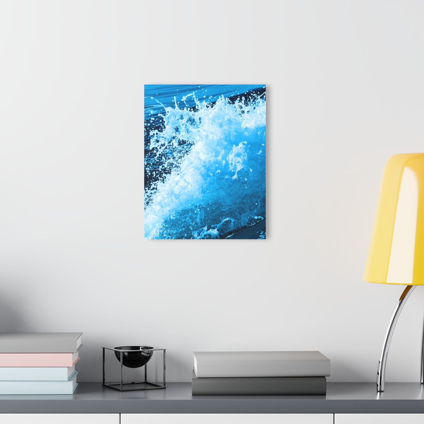 Blue Wake - Acrylic Wall Art - Framed Print with French Cleat Hanger