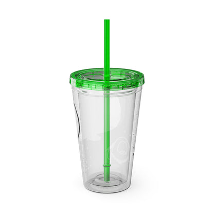 Funny Sunsplash Tumbler | 16oz Travel Cup for Moms | Humor Gift | Straw Included | Perfect for Daily Use or Parties
