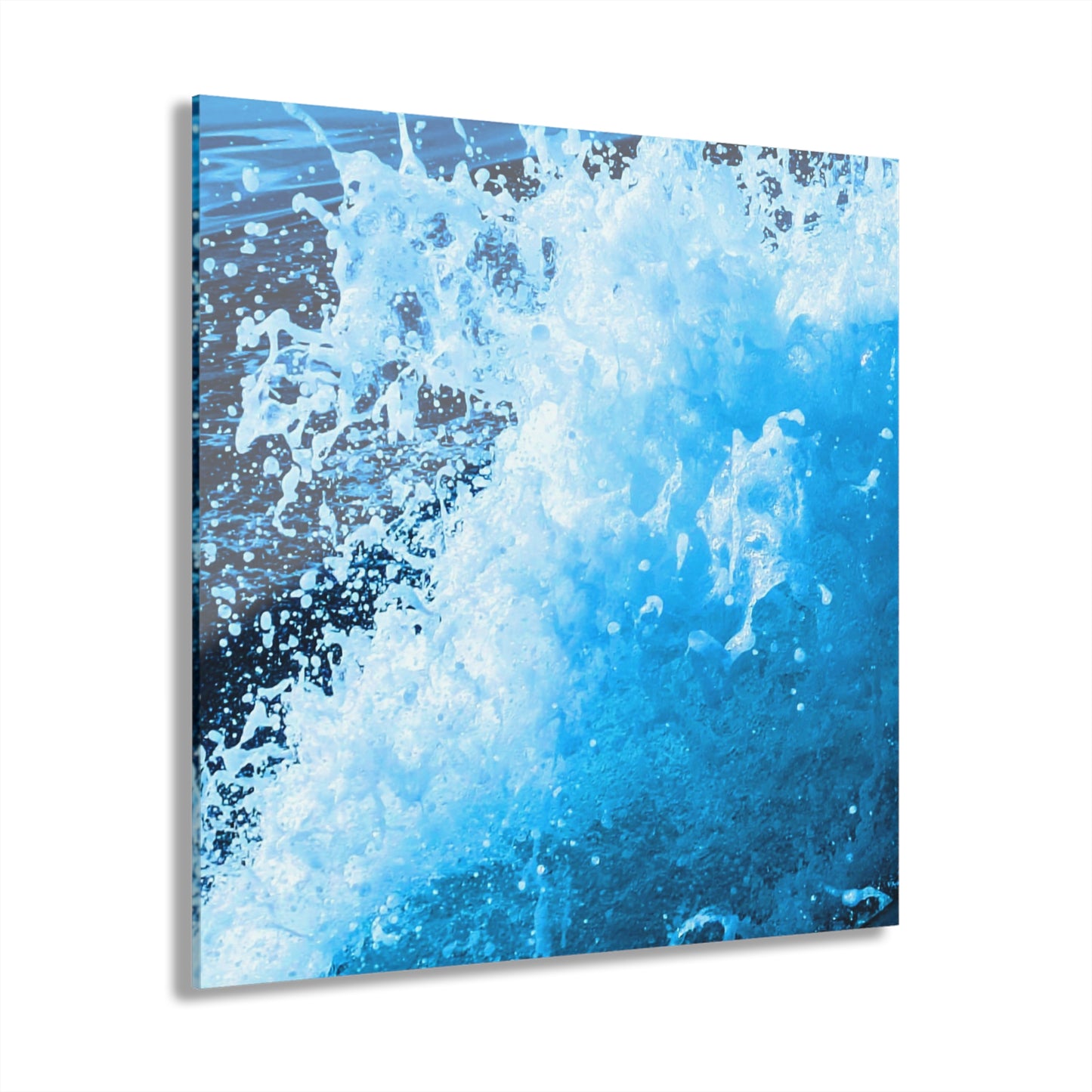 Blue Wake - Acrylic Wall Art - Framed Print with French Cleat Hanger